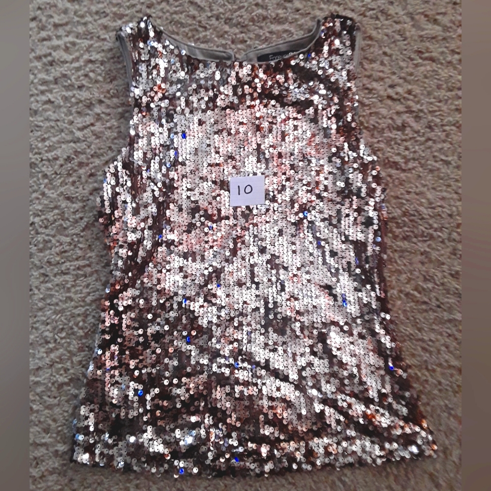 FOREVER 21 - Gold Sequence - Size Small